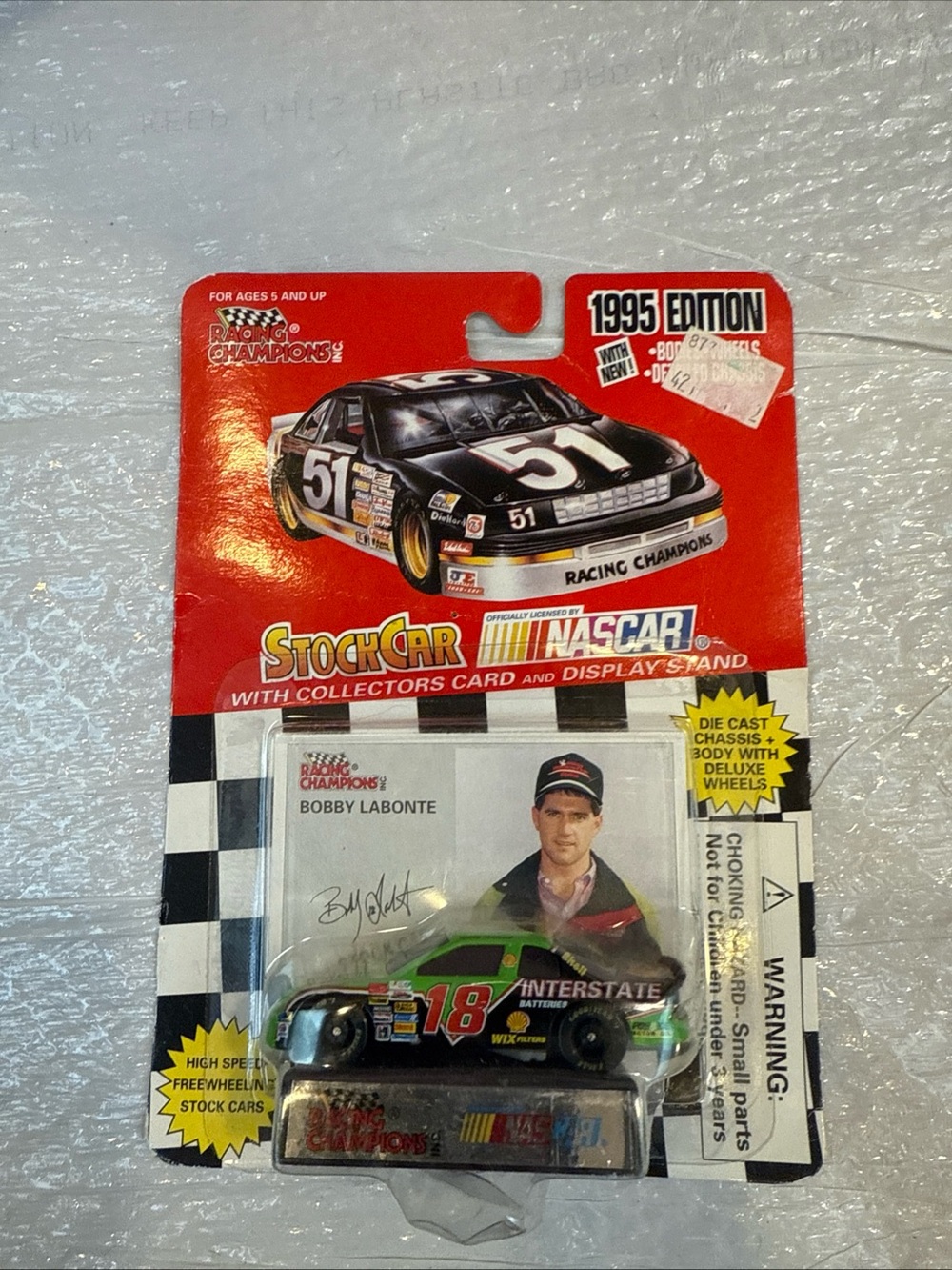 Nascar Bobby Labonte #18 Green and Black Stock Car Toy - 1995 Edition Vintage